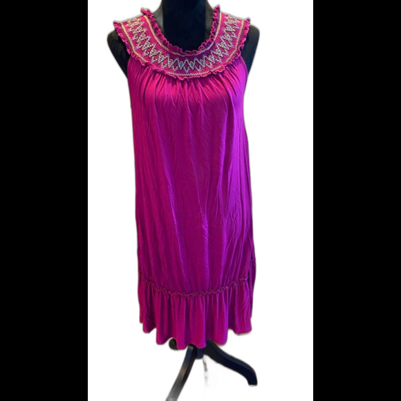 Spence Womens Swimsuit Coverup Dress  Size Small Fuchia  Pool Beach Vacation - Picture 3 of 10
